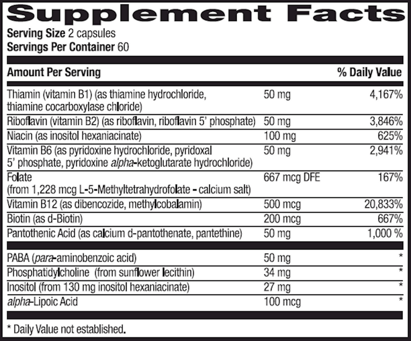Coenzyme B-complex 120 vegcaps