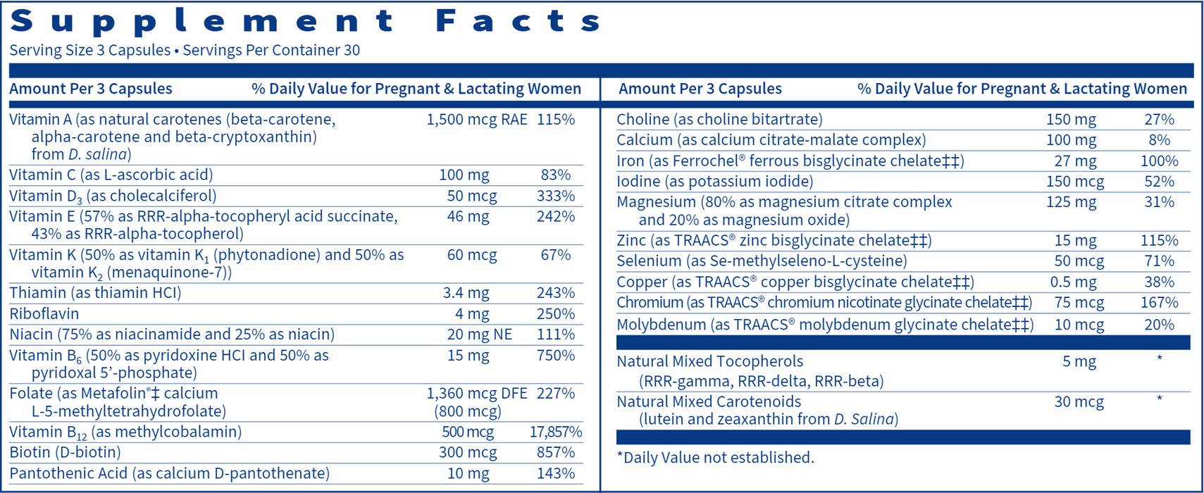 Prenatal & Nursing Formula