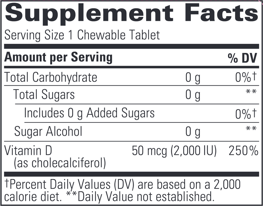 Vitamin D3 Chocolate 2000 IU