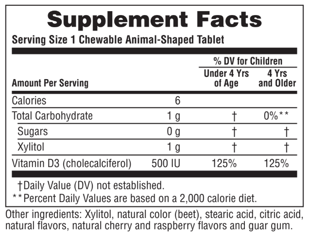 Vitamin D3 Chewable 500 IU