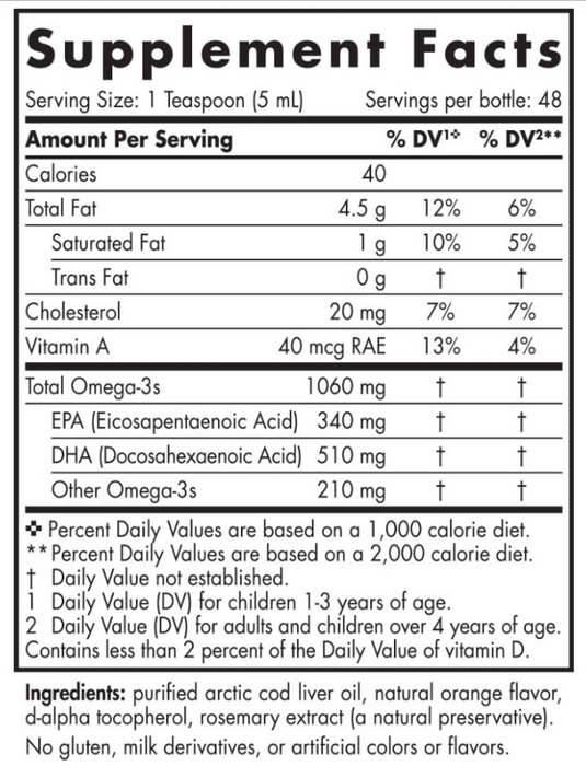 Arctic Cod Liver Oil Orange